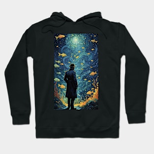 Starry Night Aquarium: Van Gogh-Inspired Ocean Symphony Hoodie